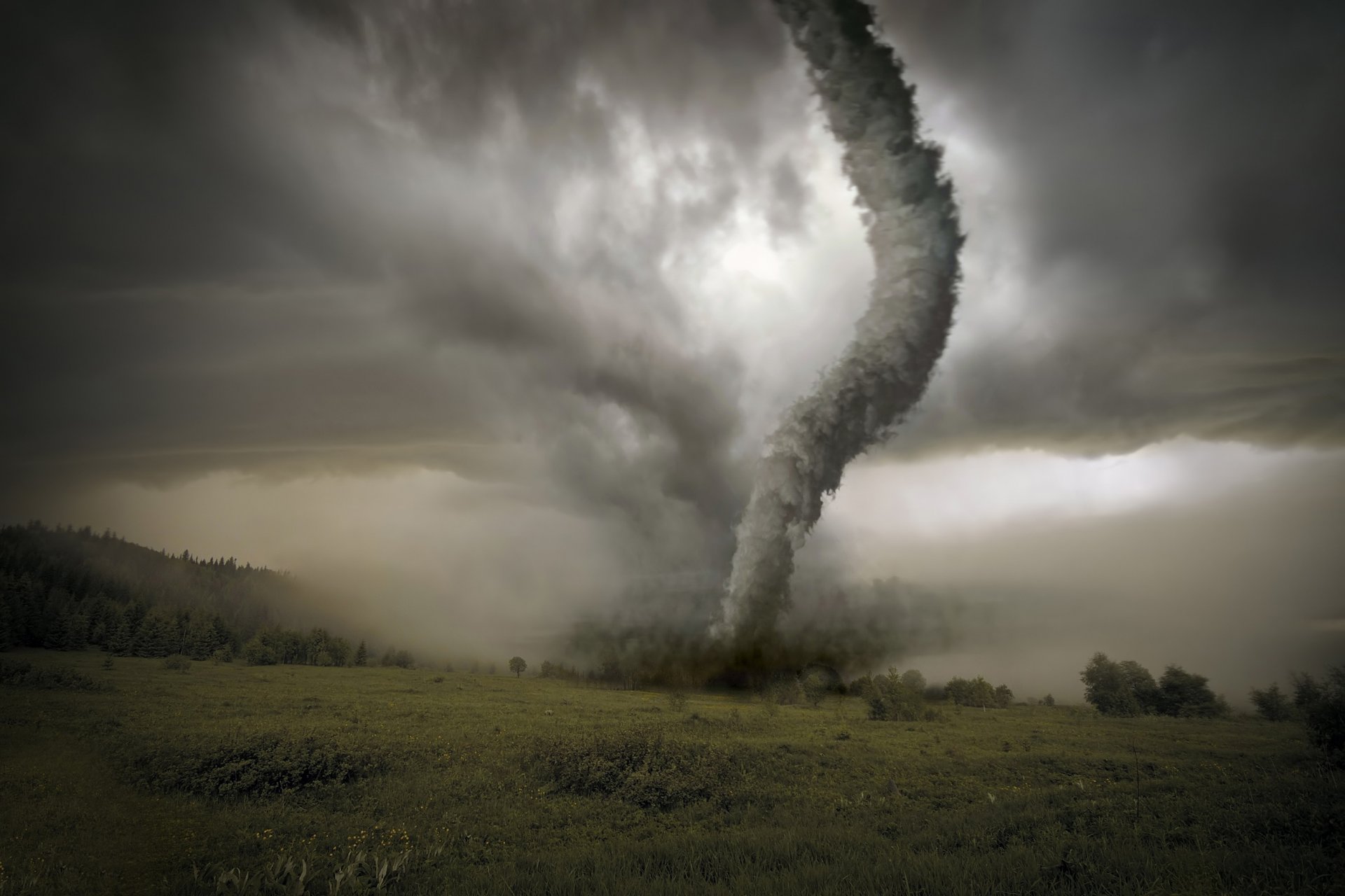 tornado hurricane the field cloud