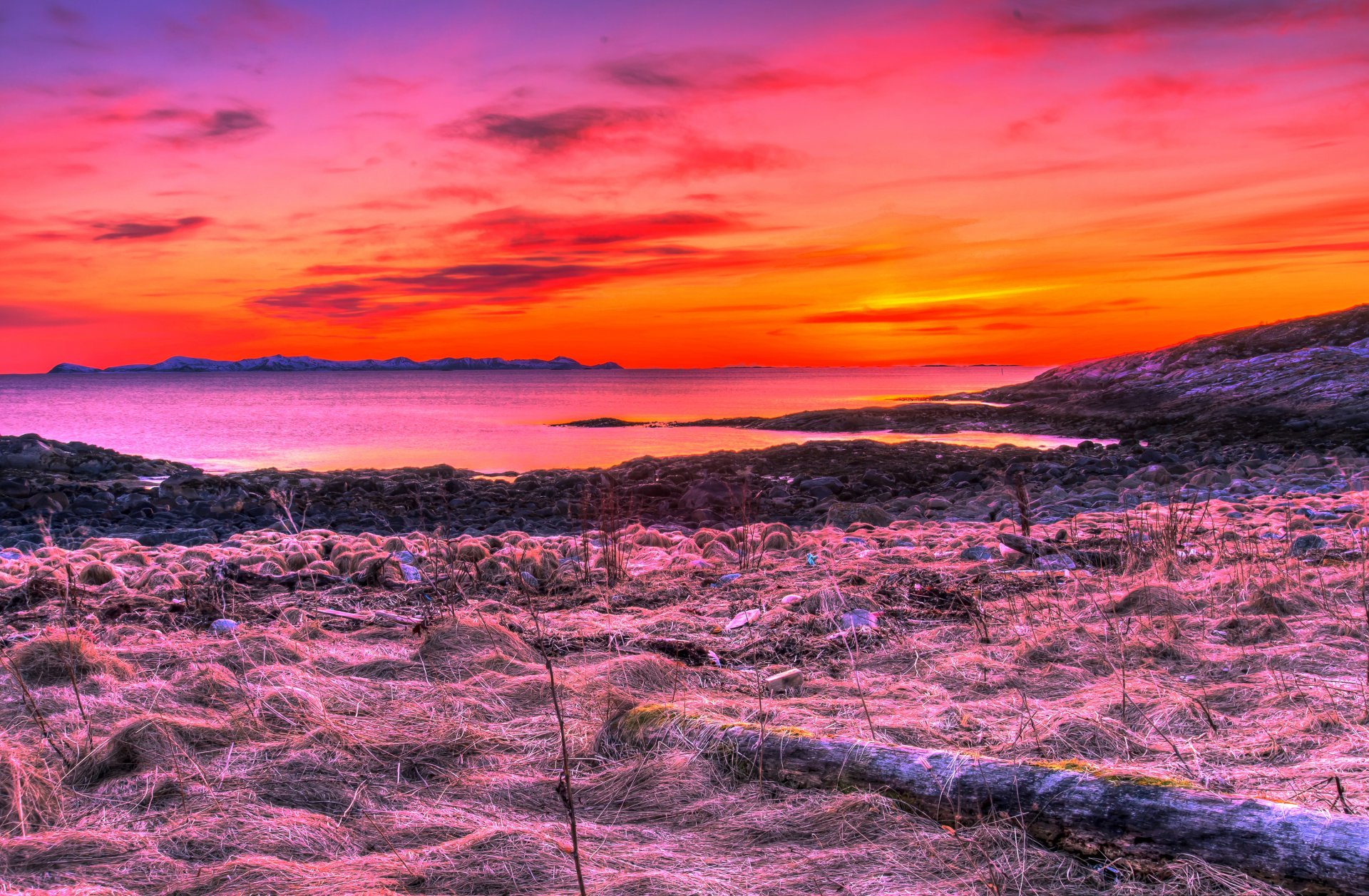 norwegen himmel wolken sonnenuntergang horizont landschaft meer