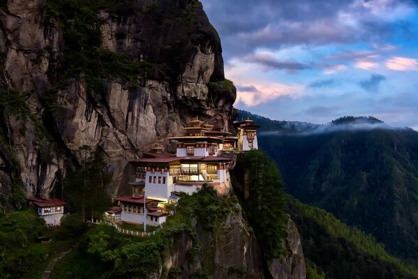 A beautiful monastery on the edge of a cliff