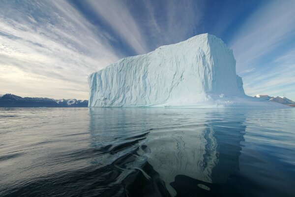 Iceberg in the ocean in the north