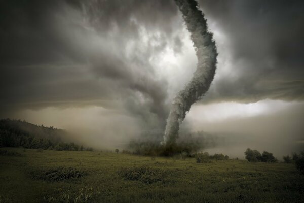 Un violent ouragan est apparu sur le terrain