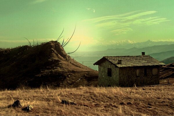 Casa isolata in un luogo tranquillo