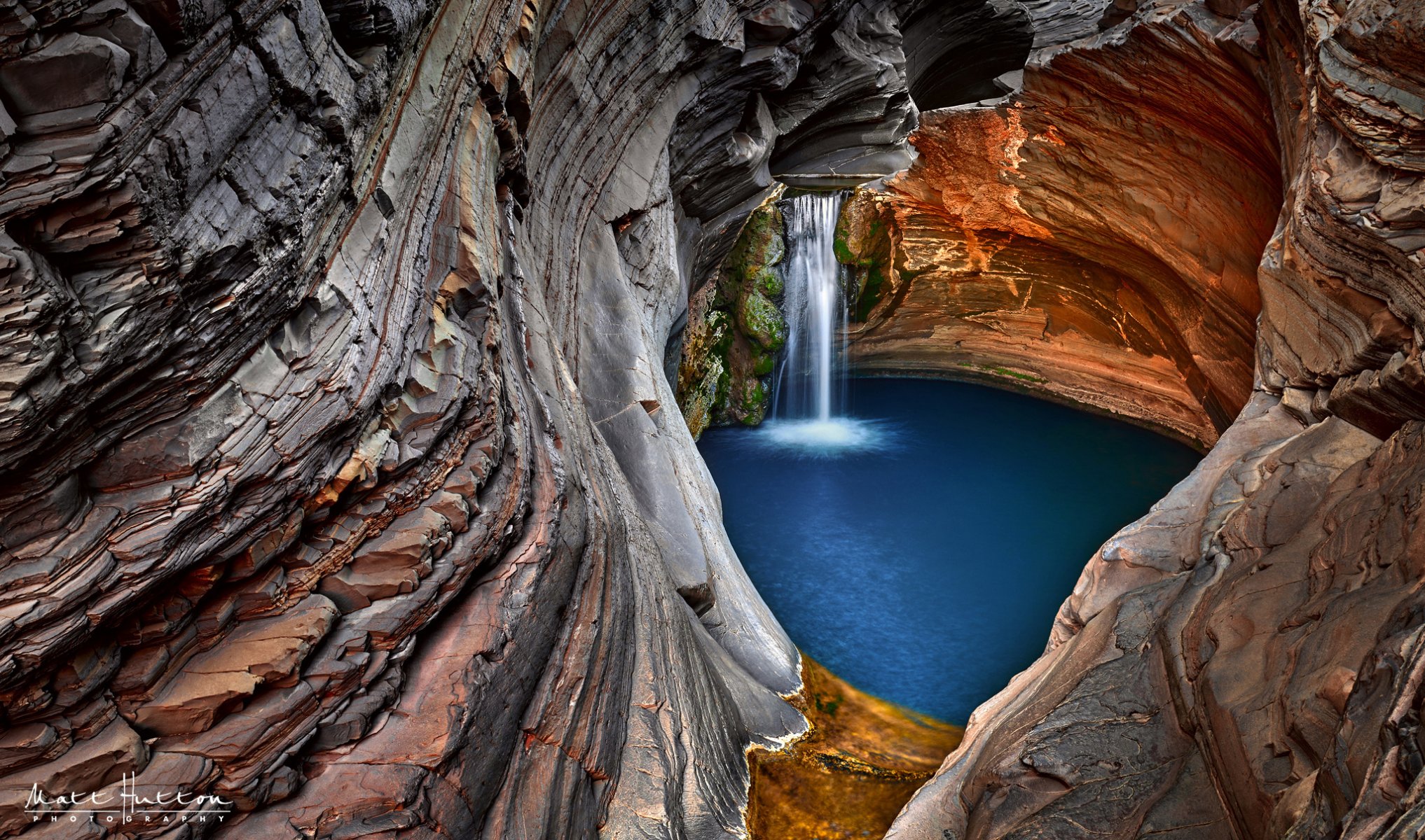 australia occidental rocas gruta corriente cascada