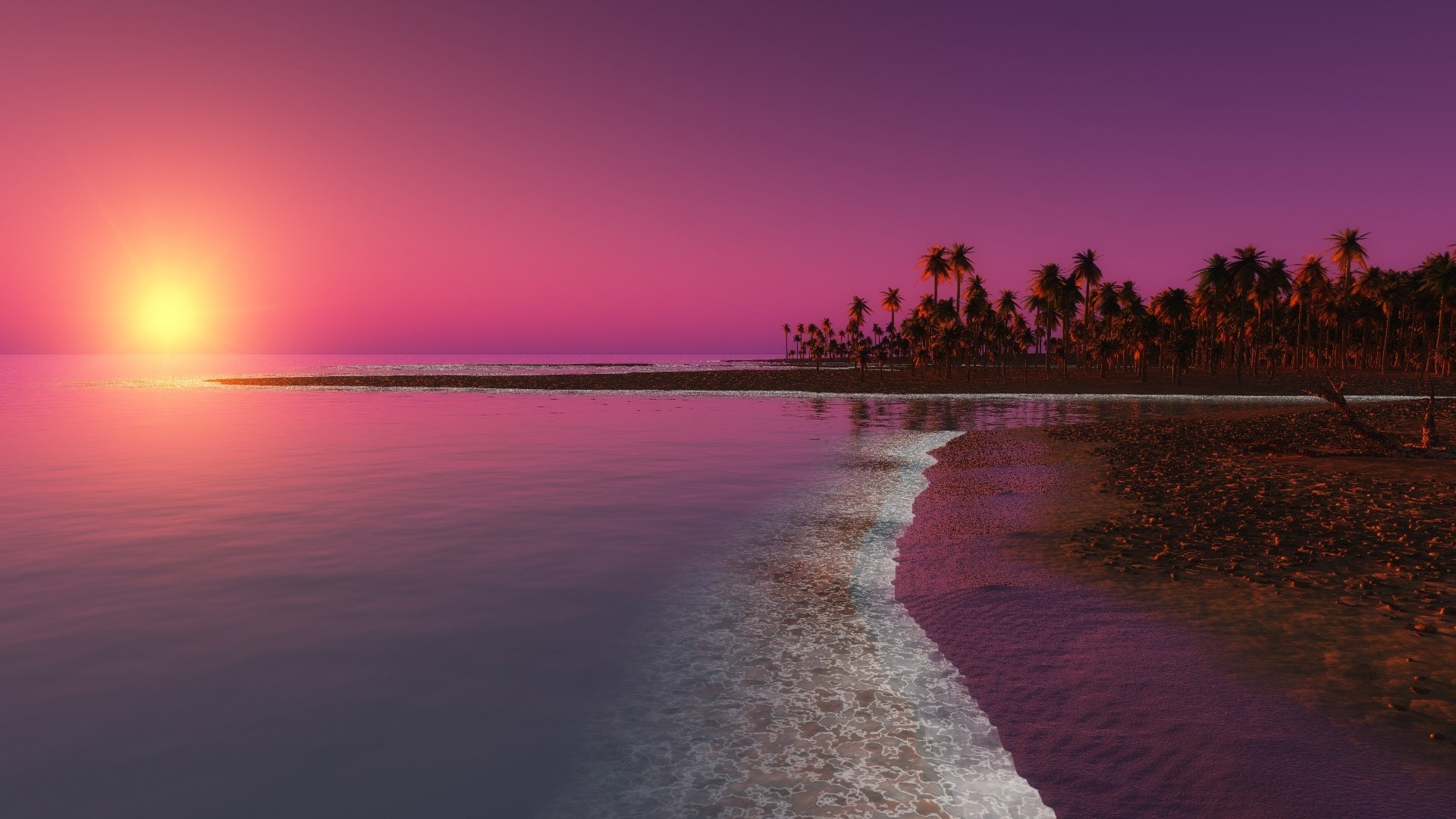 sonnenuntergang wasser strand