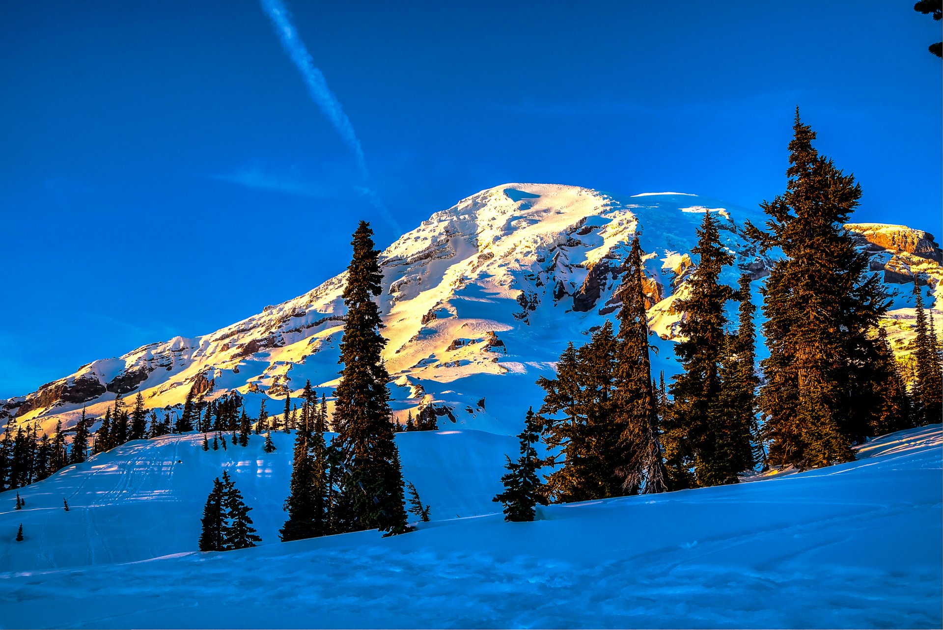 himmel berge bäume winter schnee fichte hang