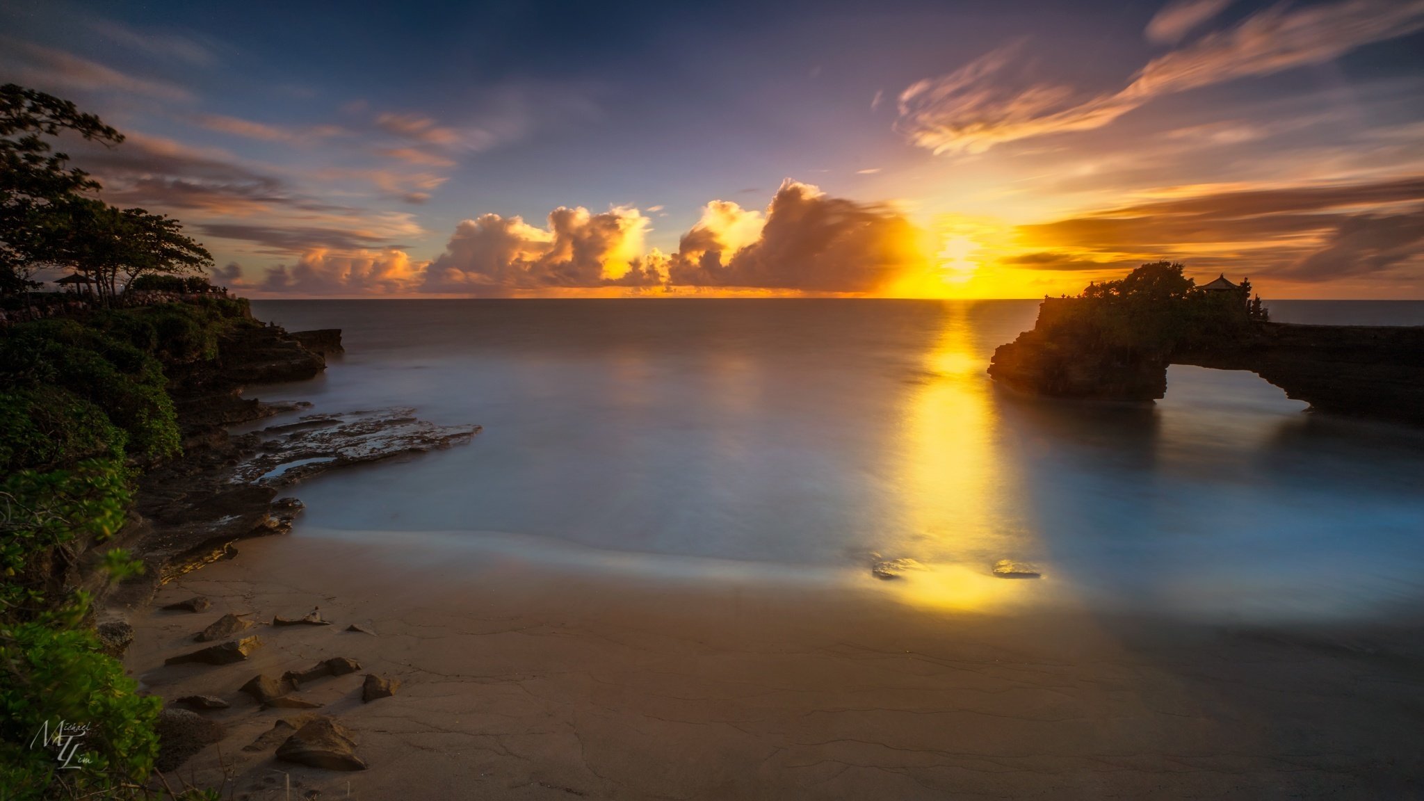 thaïlande plage rocher aube océan