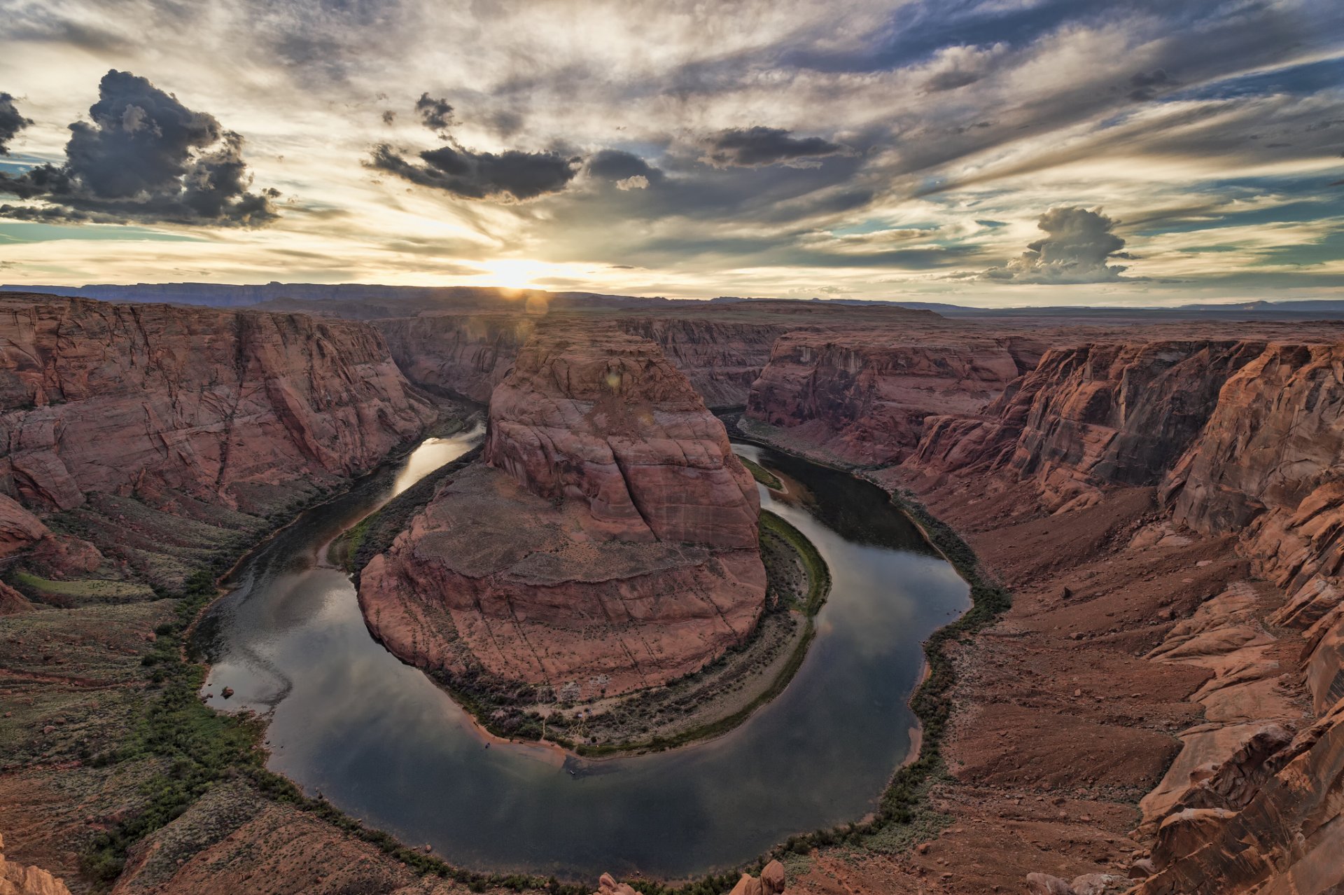 parc national du grand canyon falaises rivière colorado horseshoe horseshoe bend canyon nature