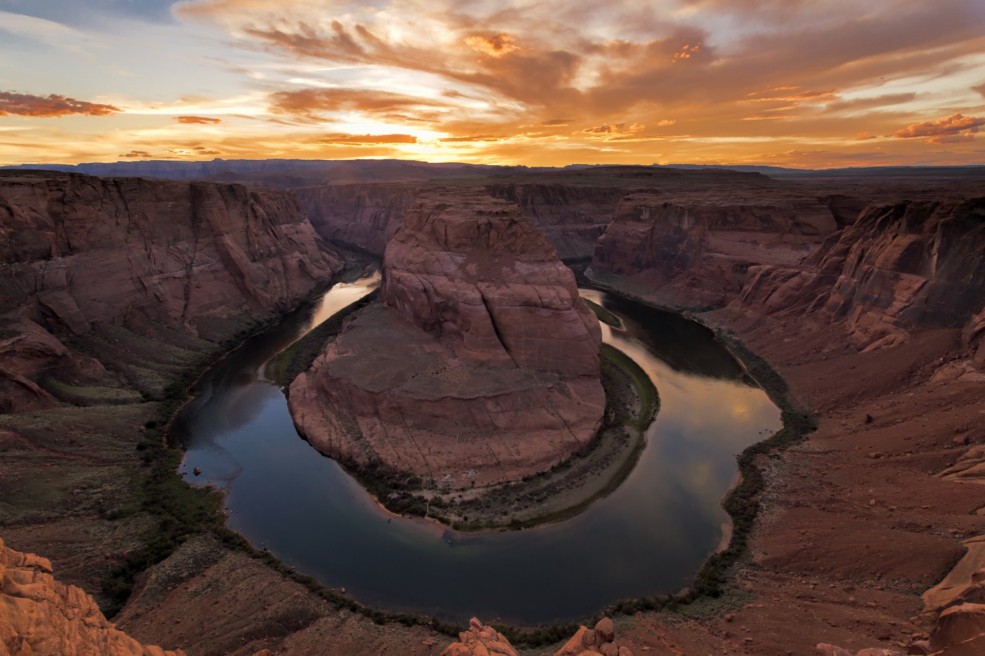 canyon rivière horseshoe rivière colorado horseshoe horseshoe bend aube nature