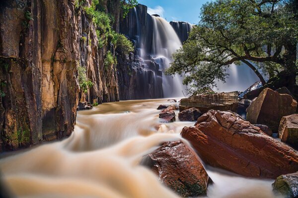 Der Wasserfall de la Concepción in Mexiko