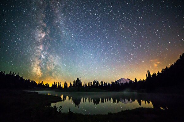 Starry night in the mountains