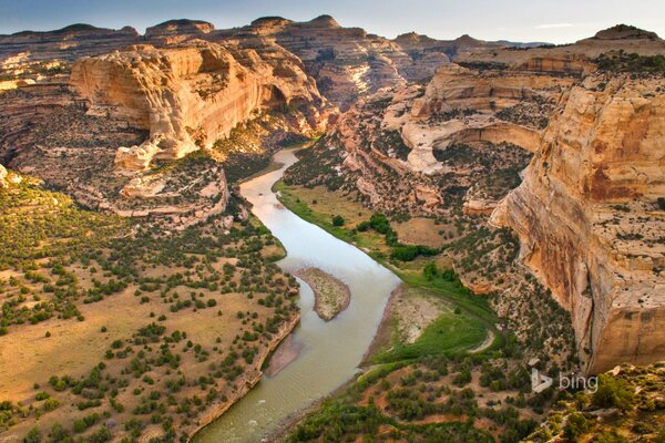 Colorado National Park, a river in a canyon