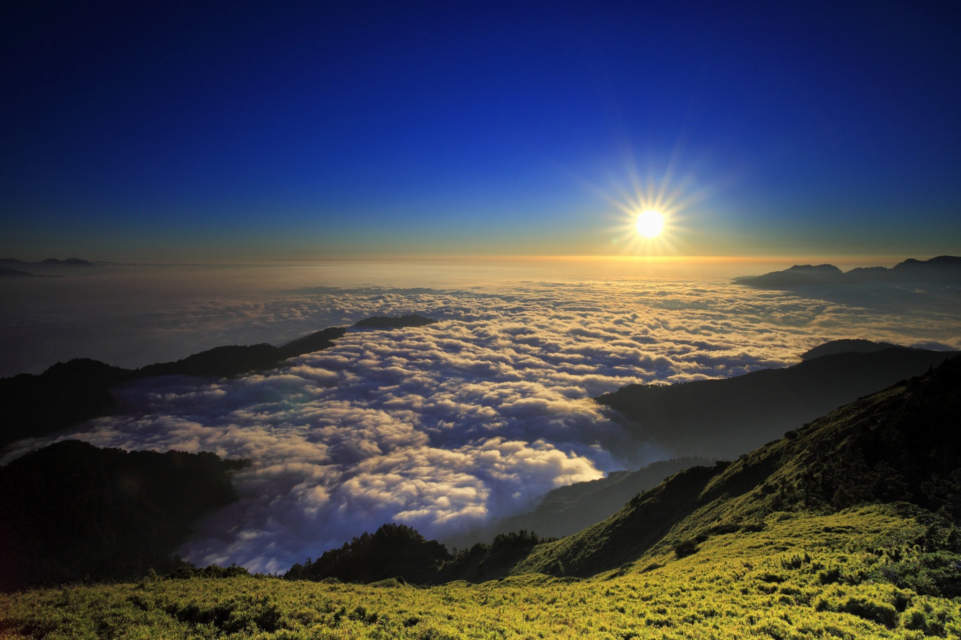 ky sun rays sunset mountain cloud