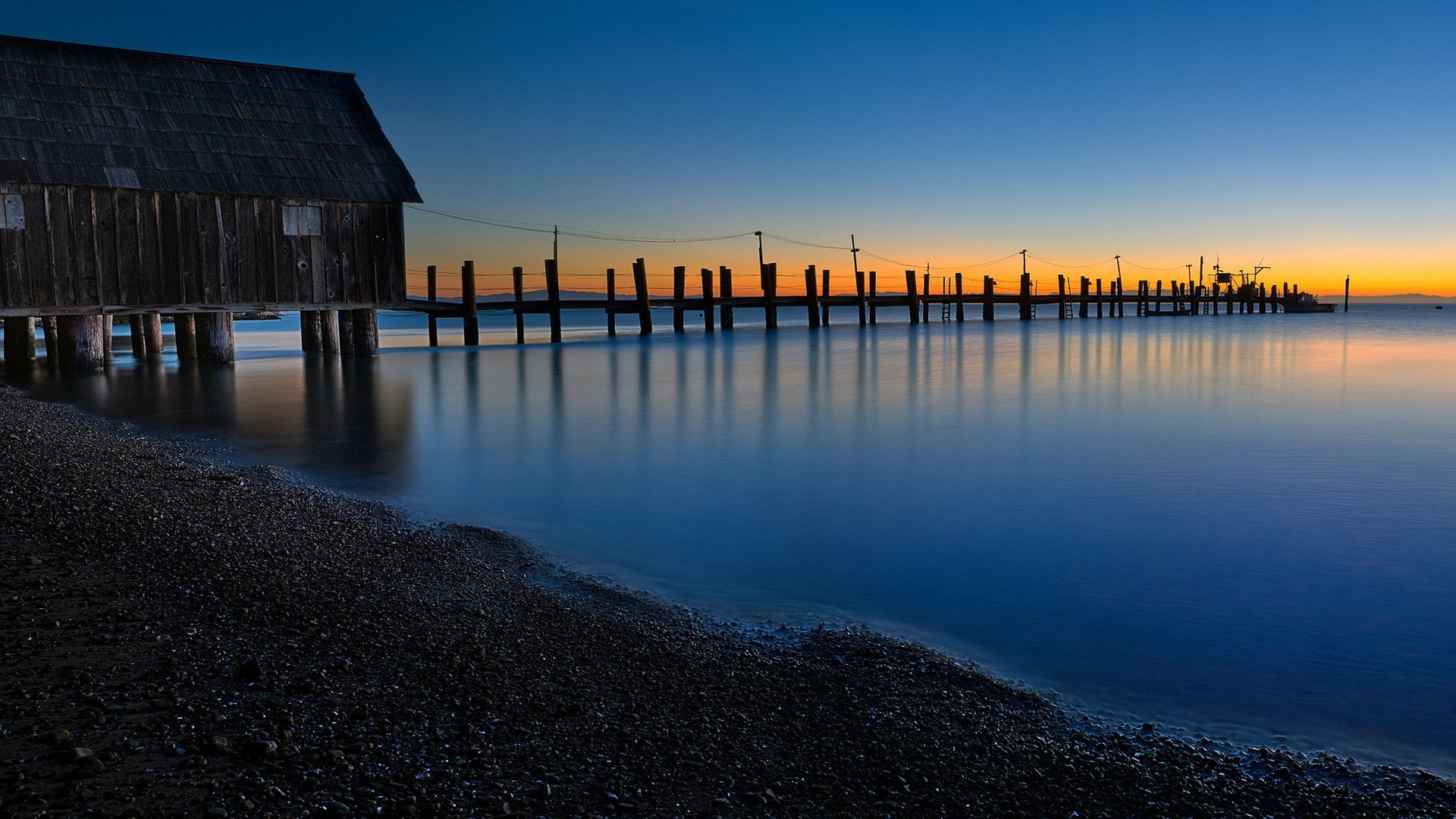 kalifornien china camp pier landschaft