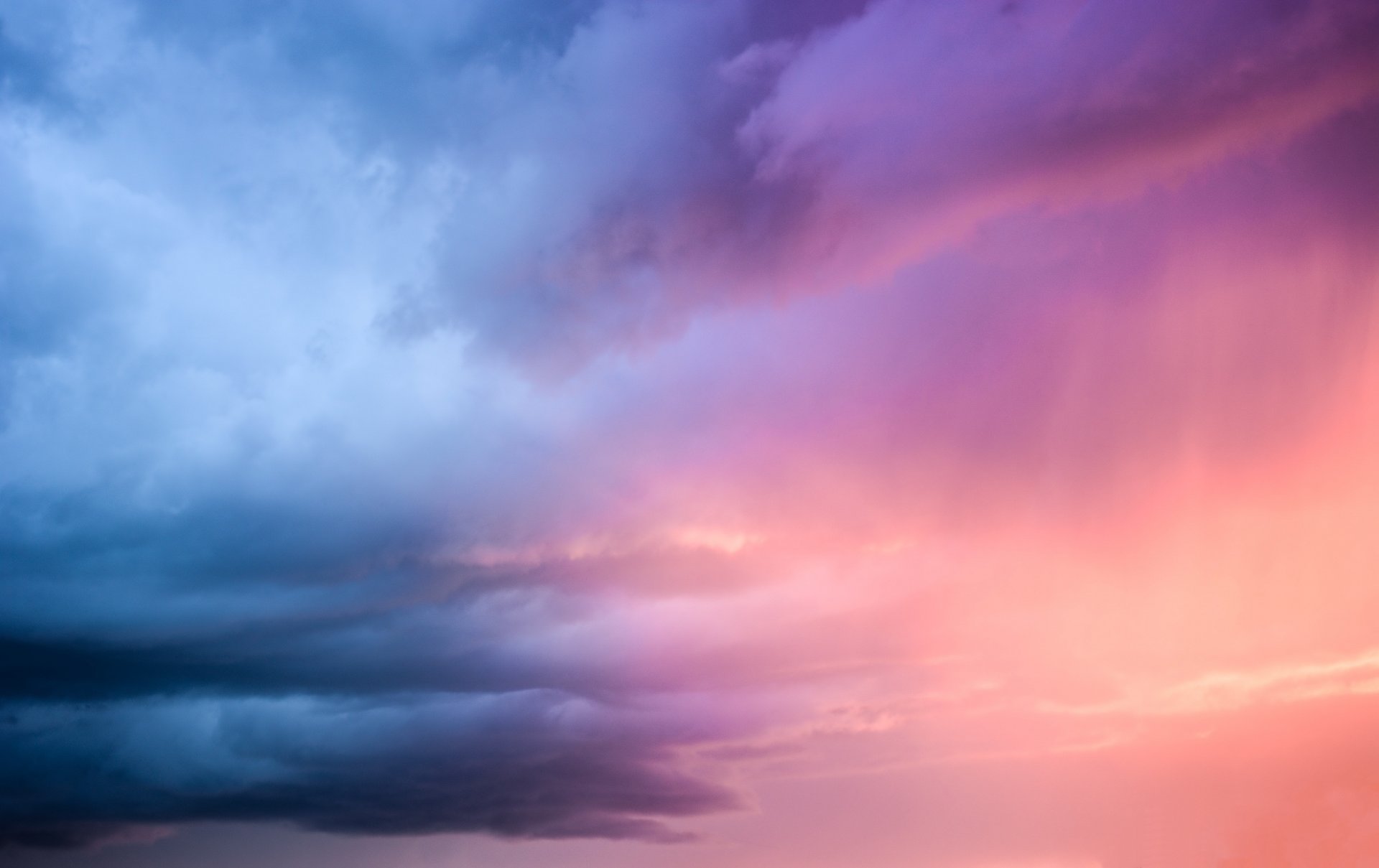 cielo colore tramonto luce temporale nuvole blu viola