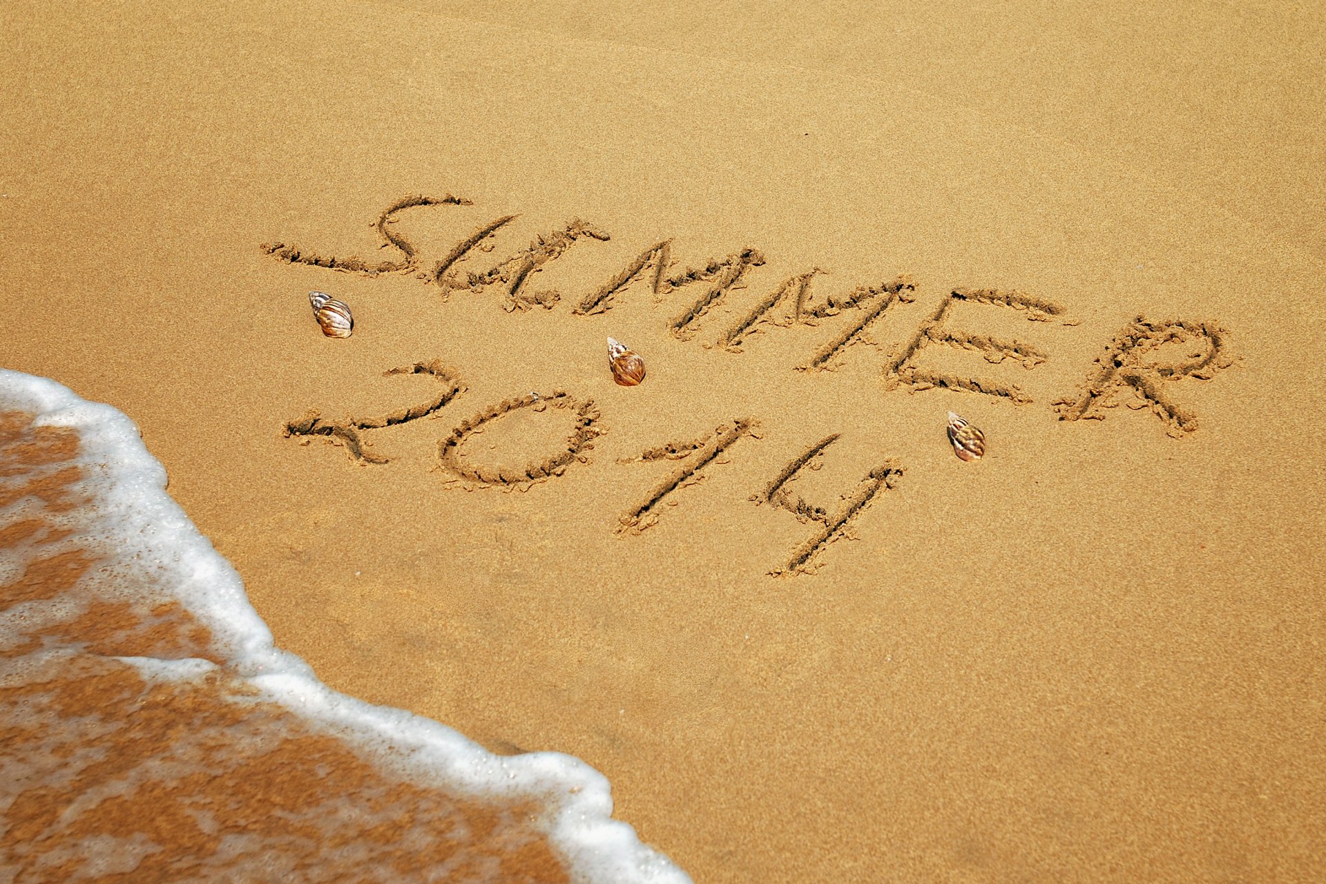 ummer 2014 sand writing beach summer inscription sea