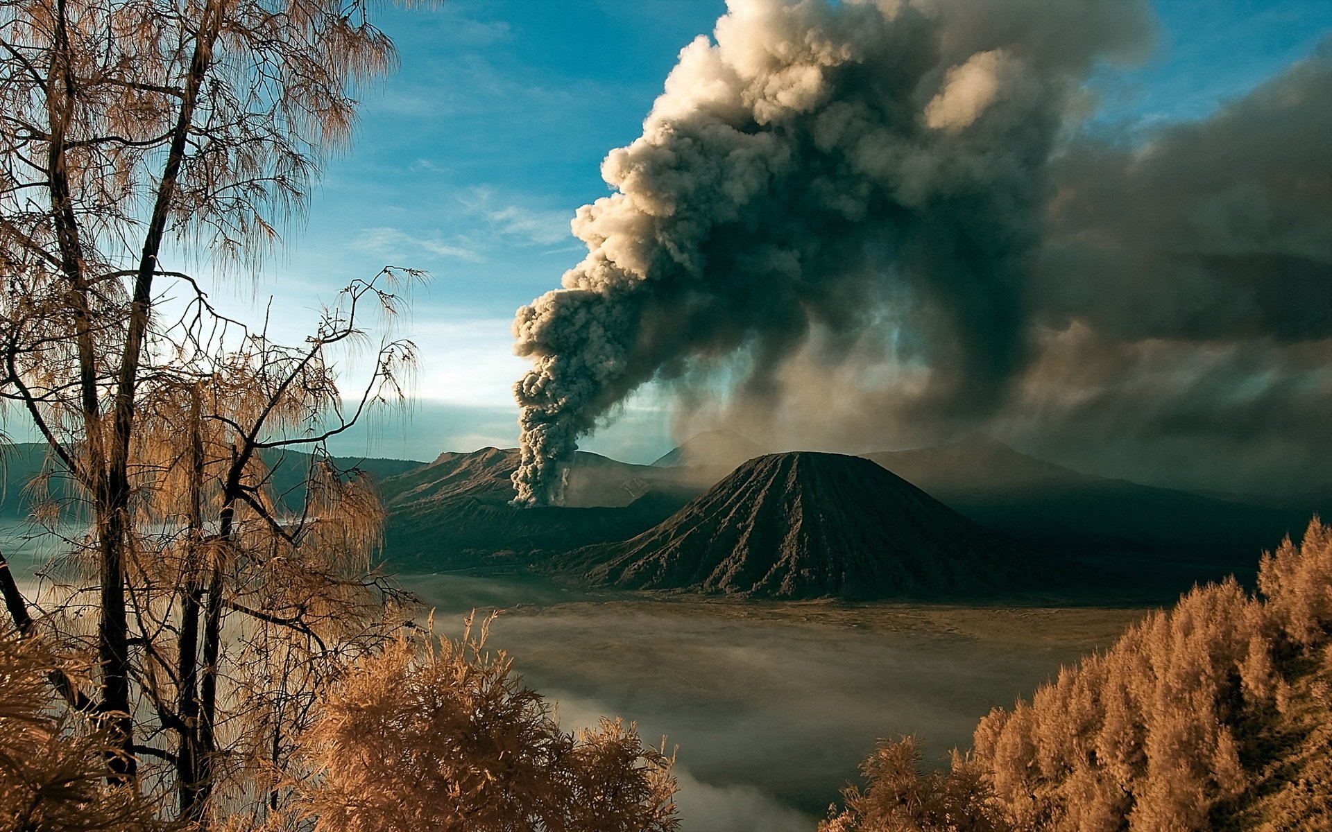 volcano nature landscape