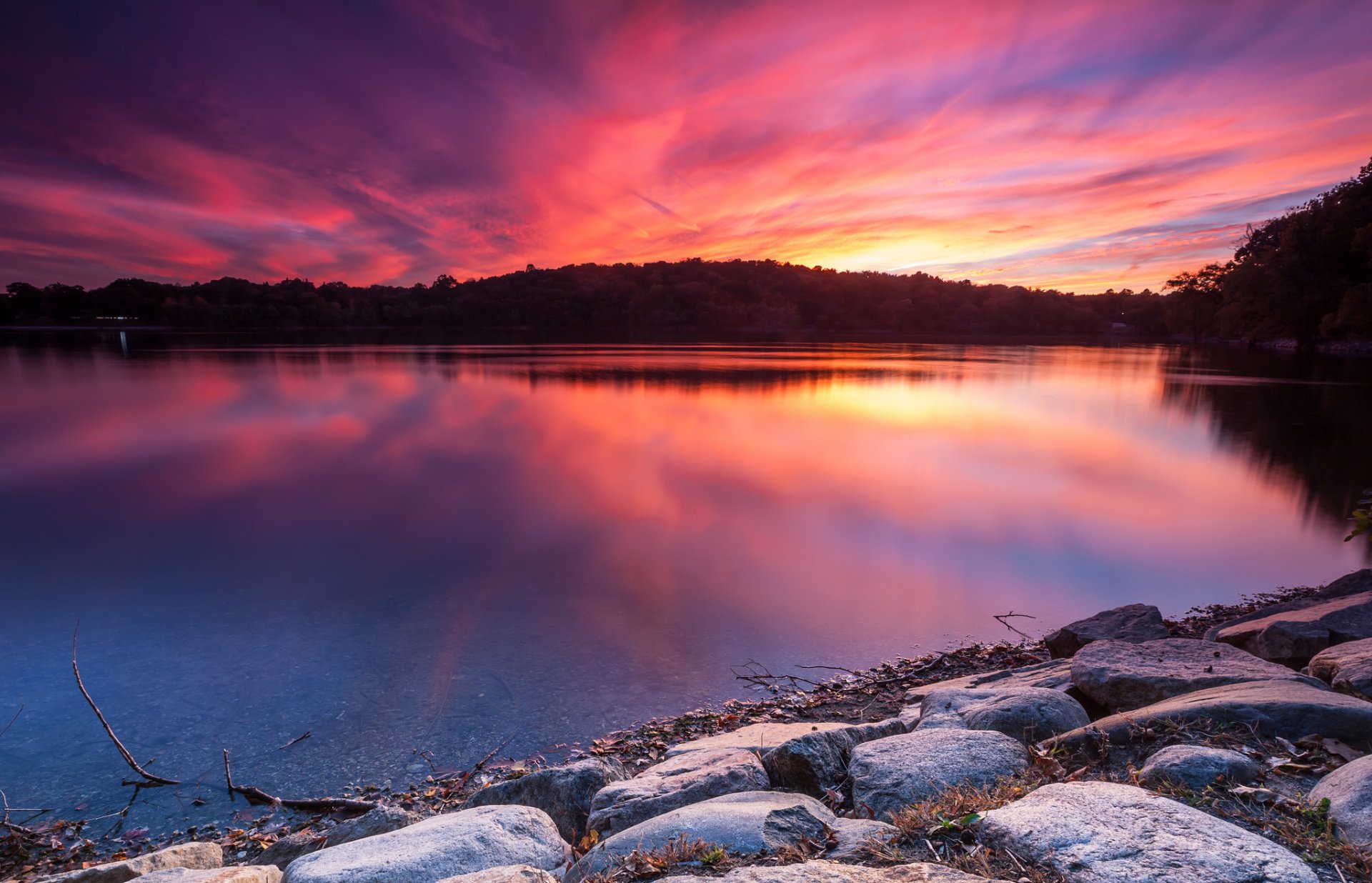 lago naturaleza paisaje costa amanecer