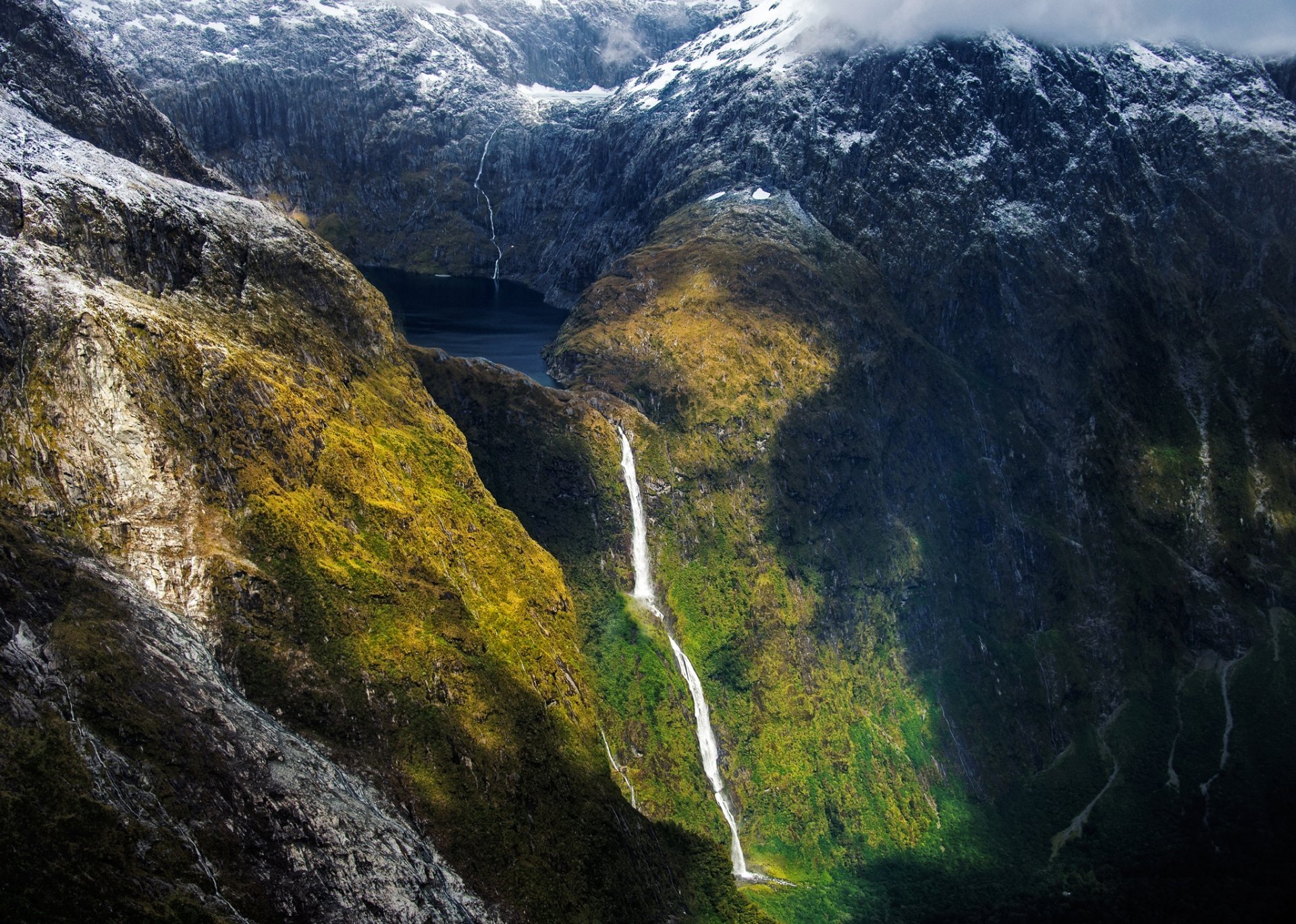 berge kaskade wasserfall fjord