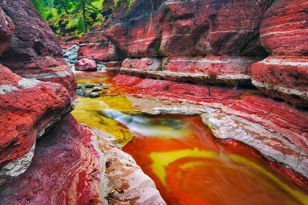 Red rock canyon in Canada