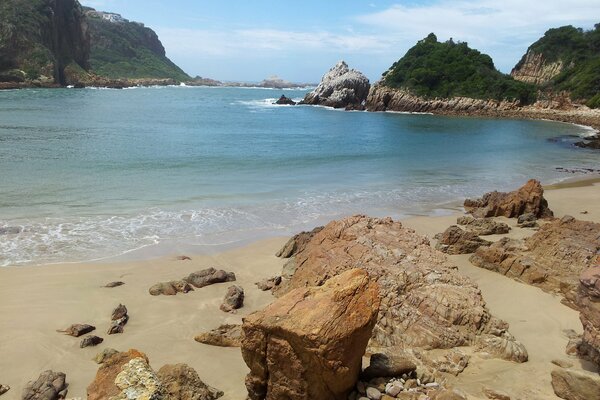 Beach by the sea with beautiful stones