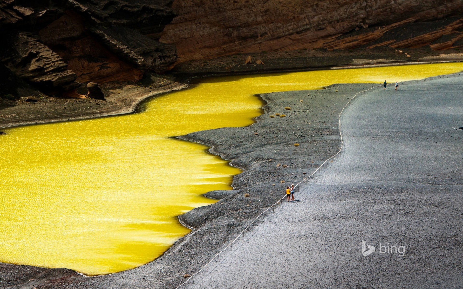 kanarische inseln charco de los siclos grüne lagune lanzarote spanien