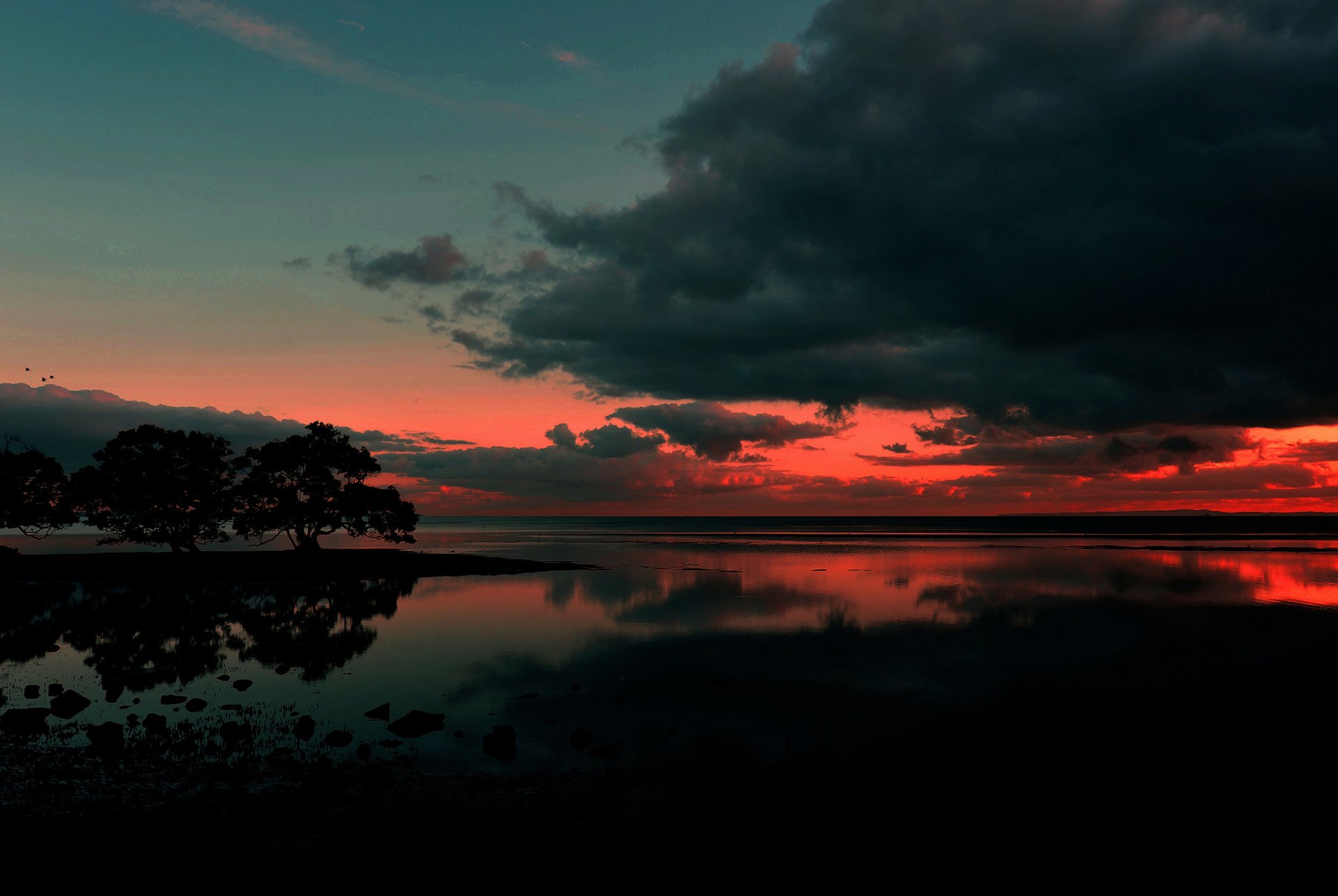 nudgee strand australien sonnenaufgang