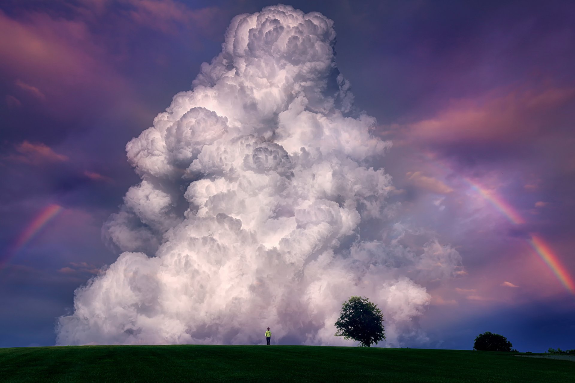 wolke himmel regenbogen