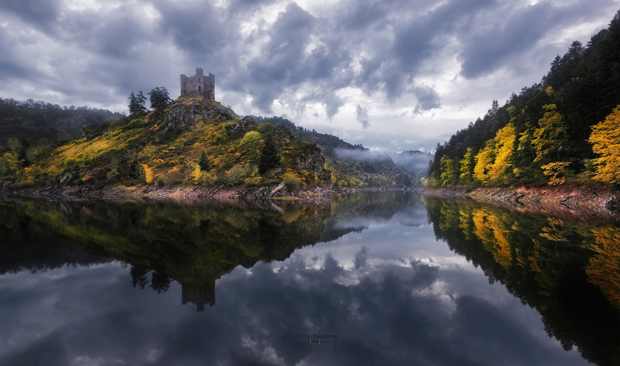 francia fiume castello fortezza foresta riflessioni