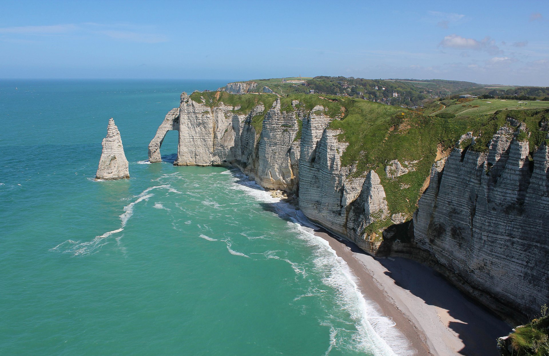 ciel mer rochers falaise arche