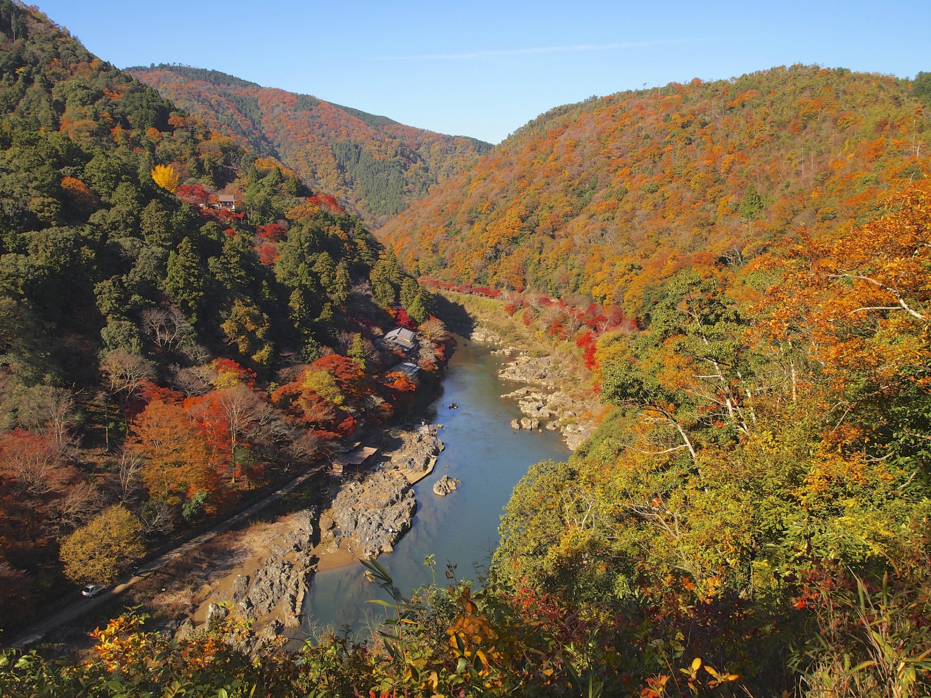 ky mountain forest river autumn