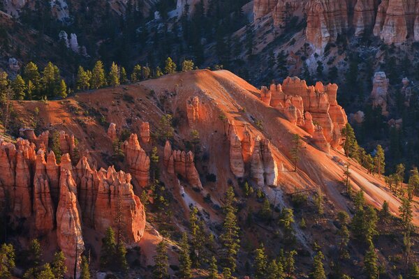 Nature. Pentes des falaises dans le parc National