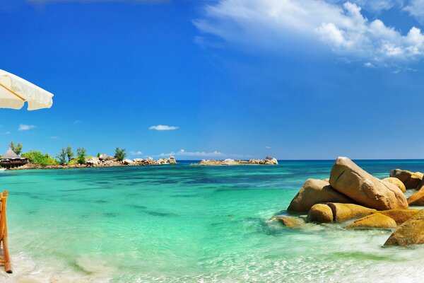 Relaxing on the sea beach