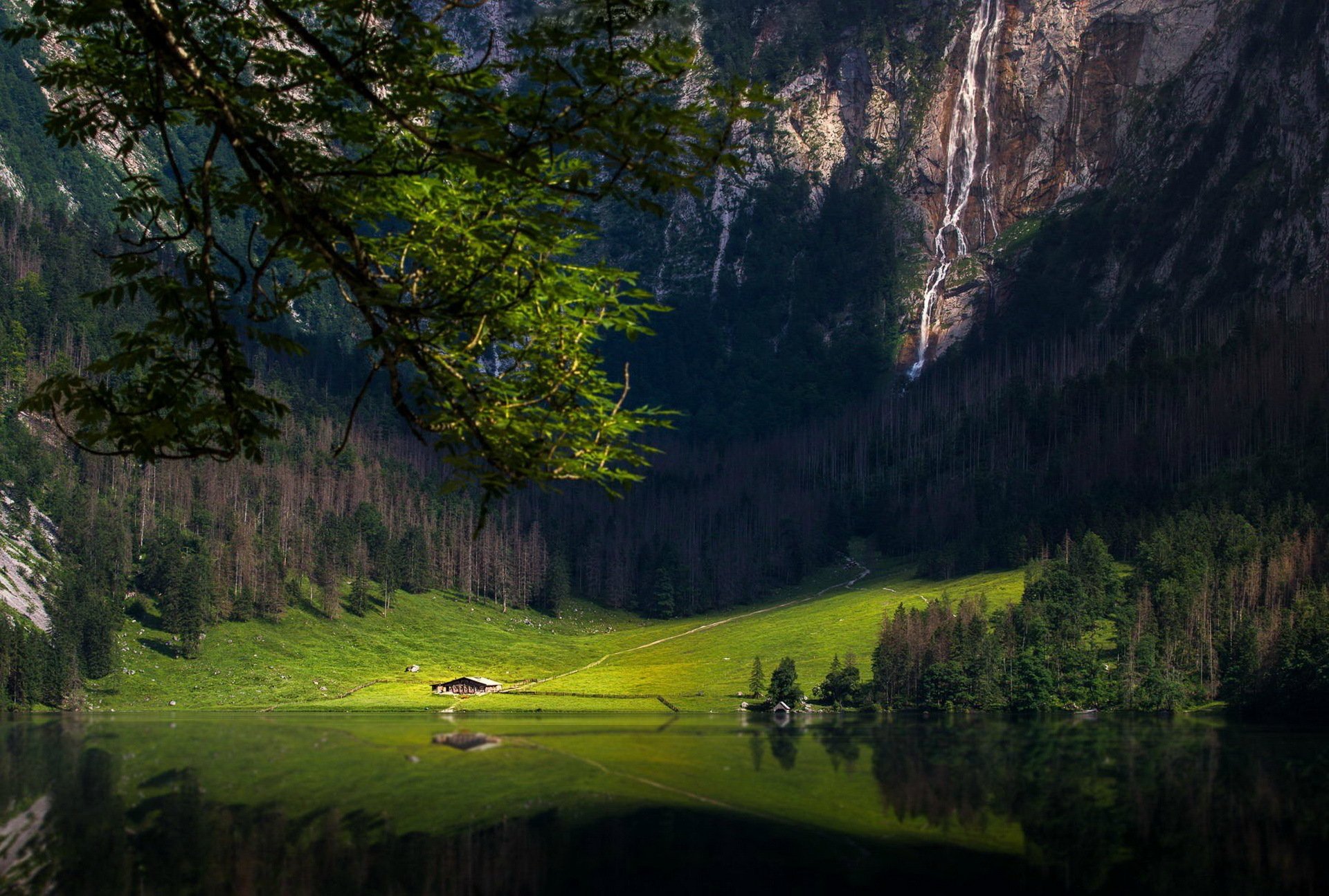 montagnes forêt cascade lac bavière pai shaka