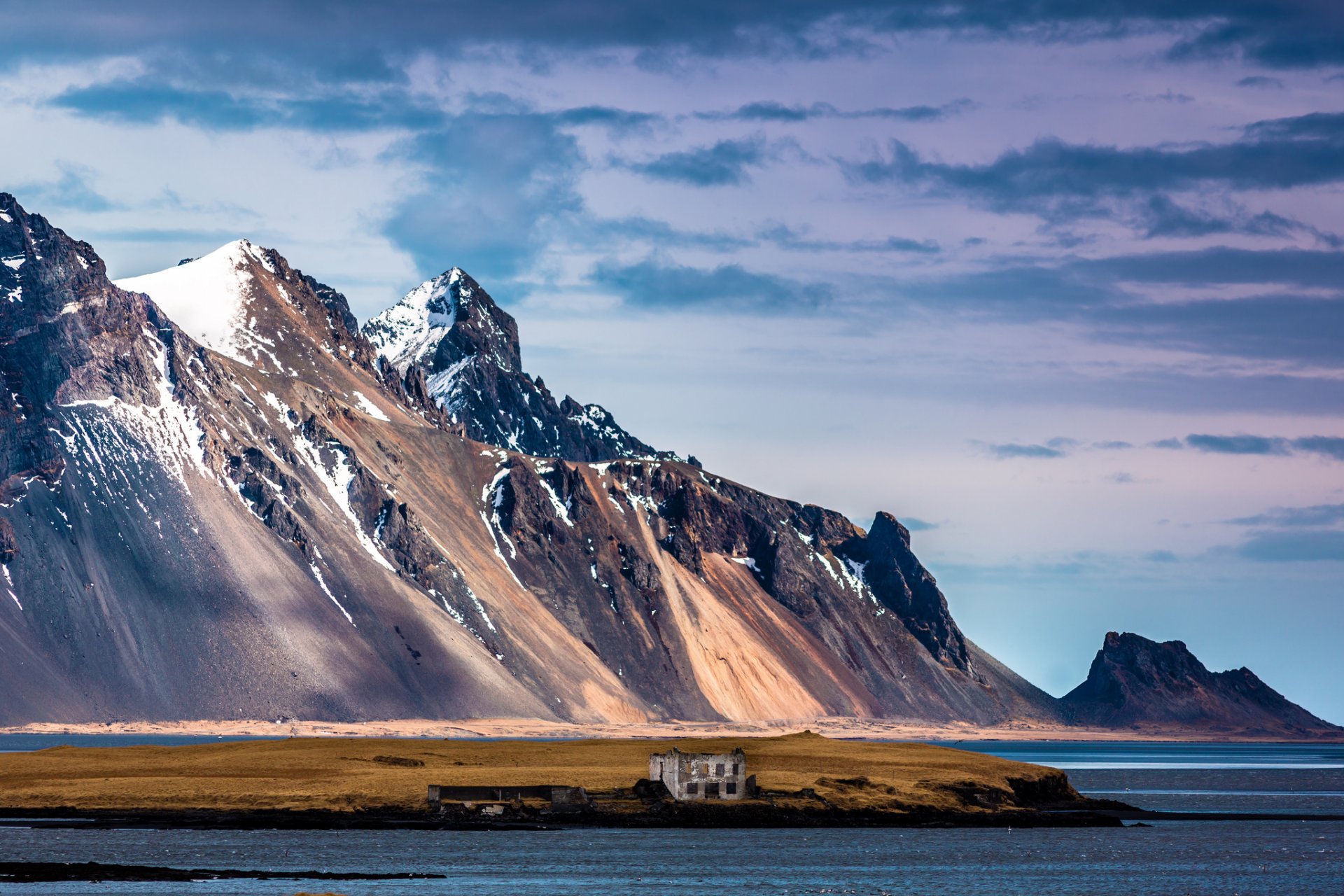 hebn i hornafirdi oster-skaftafellssysla is islandia góry śnieg