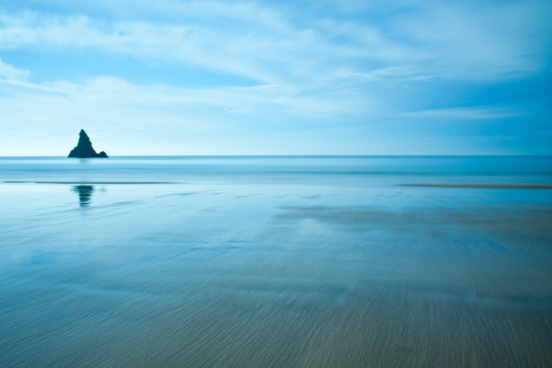 natura paesaggio mare acqua riflessione blu pietra cielo sfondo carta da parati widescreen schermo intero widescreen widescreen