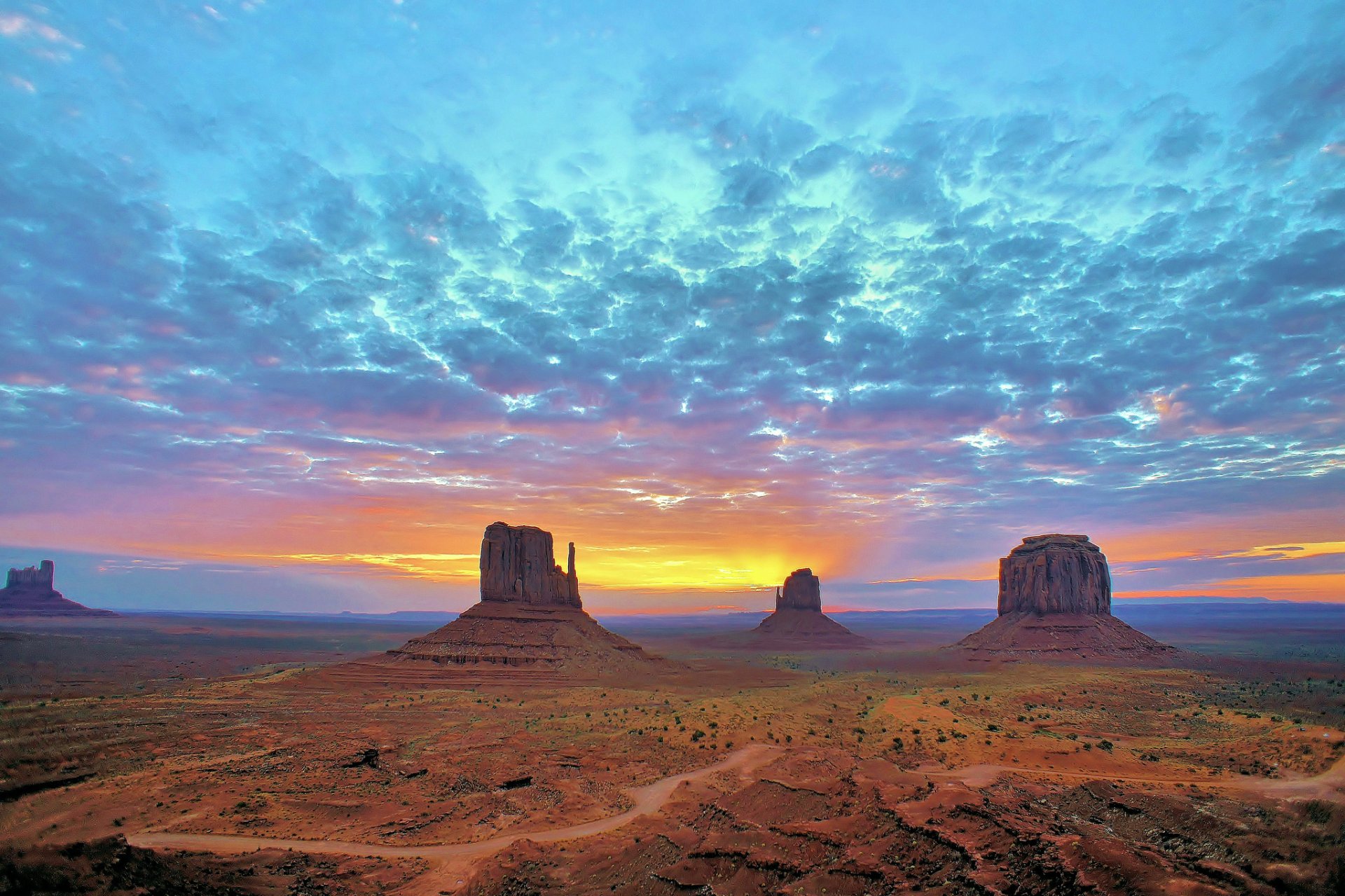 utah arizona reserva de la tribu navajo monument valley amanecer