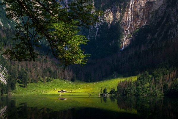 Landscape of the mountain near the lake