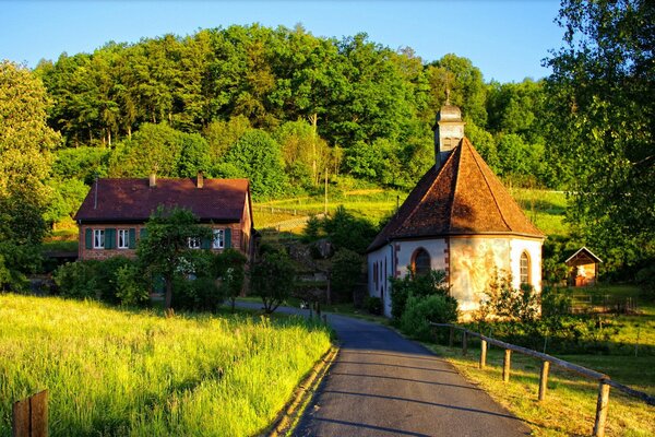 Piccole case accoglienti tra il verde e la foresta