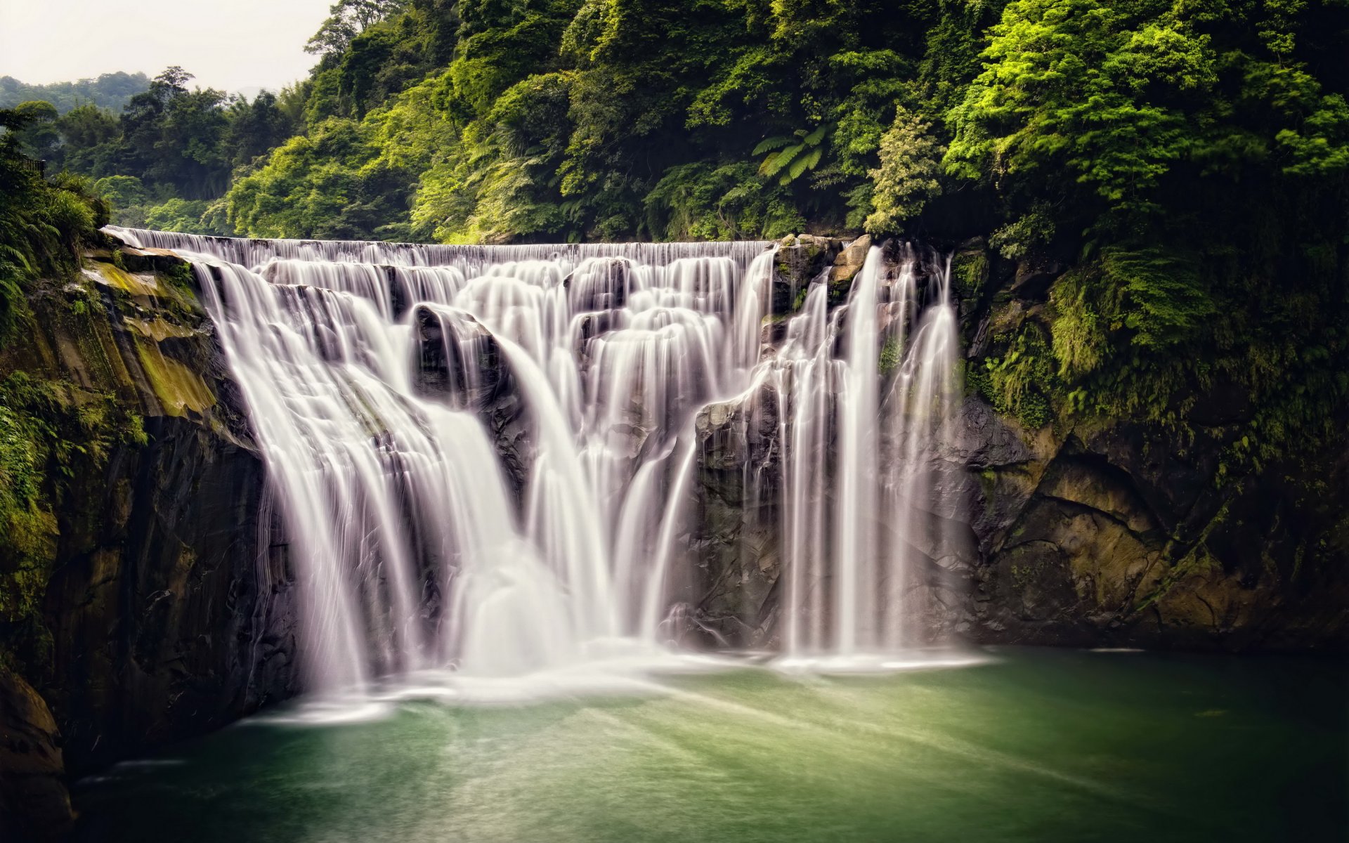 cascada naturaleza cascada de shifeng taiwán bosque selva