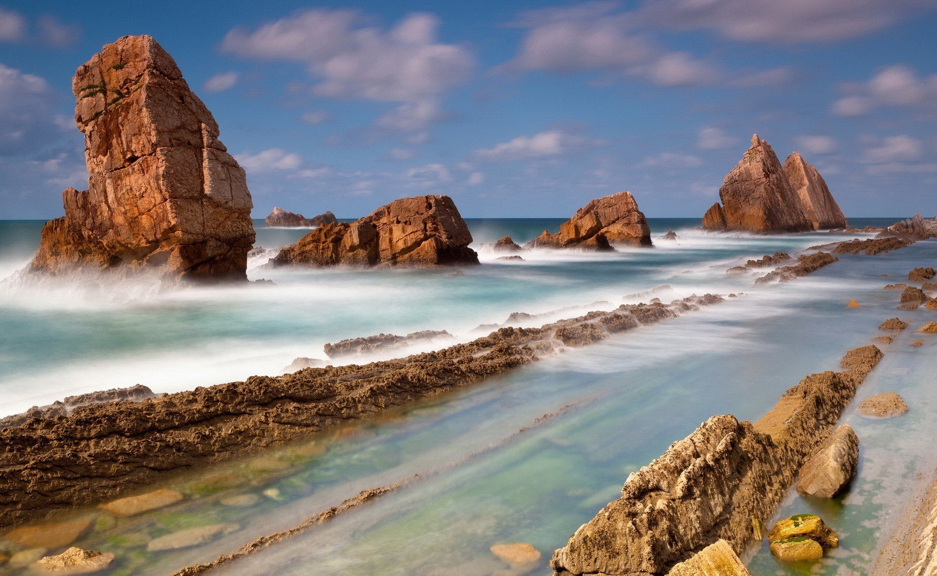 natura paesaggio acqua rocce sporgenze