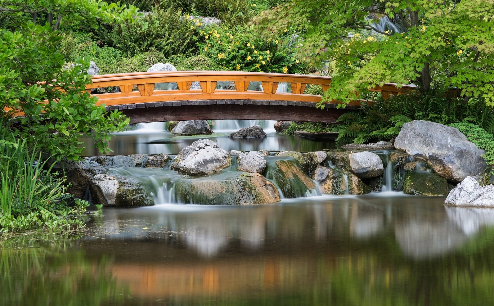 setagaya park jardin japonais vienne autriche pont cascade pierres