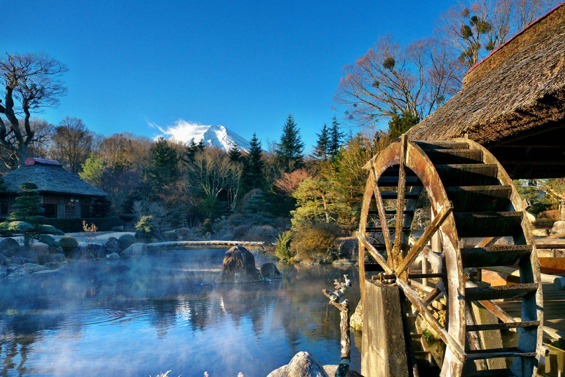 natura mulino ad acqua fiume casa foresta montagna armonia bello sfondo