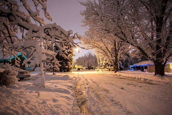 La noche de nieve antes de Navidad