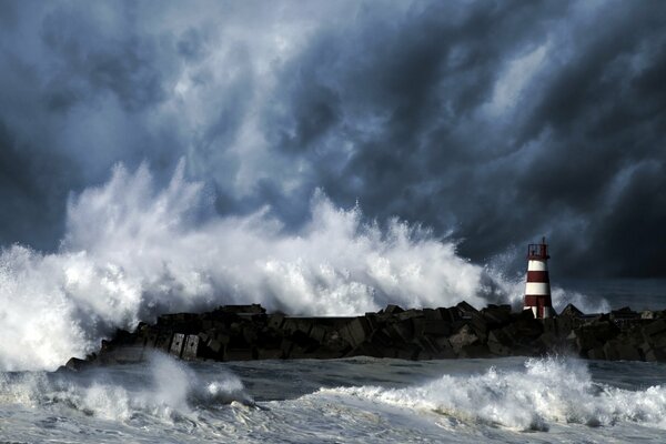 Lighthouse on the ocean