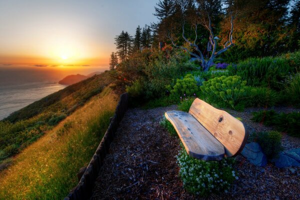 Beautiful sunset on the seashore