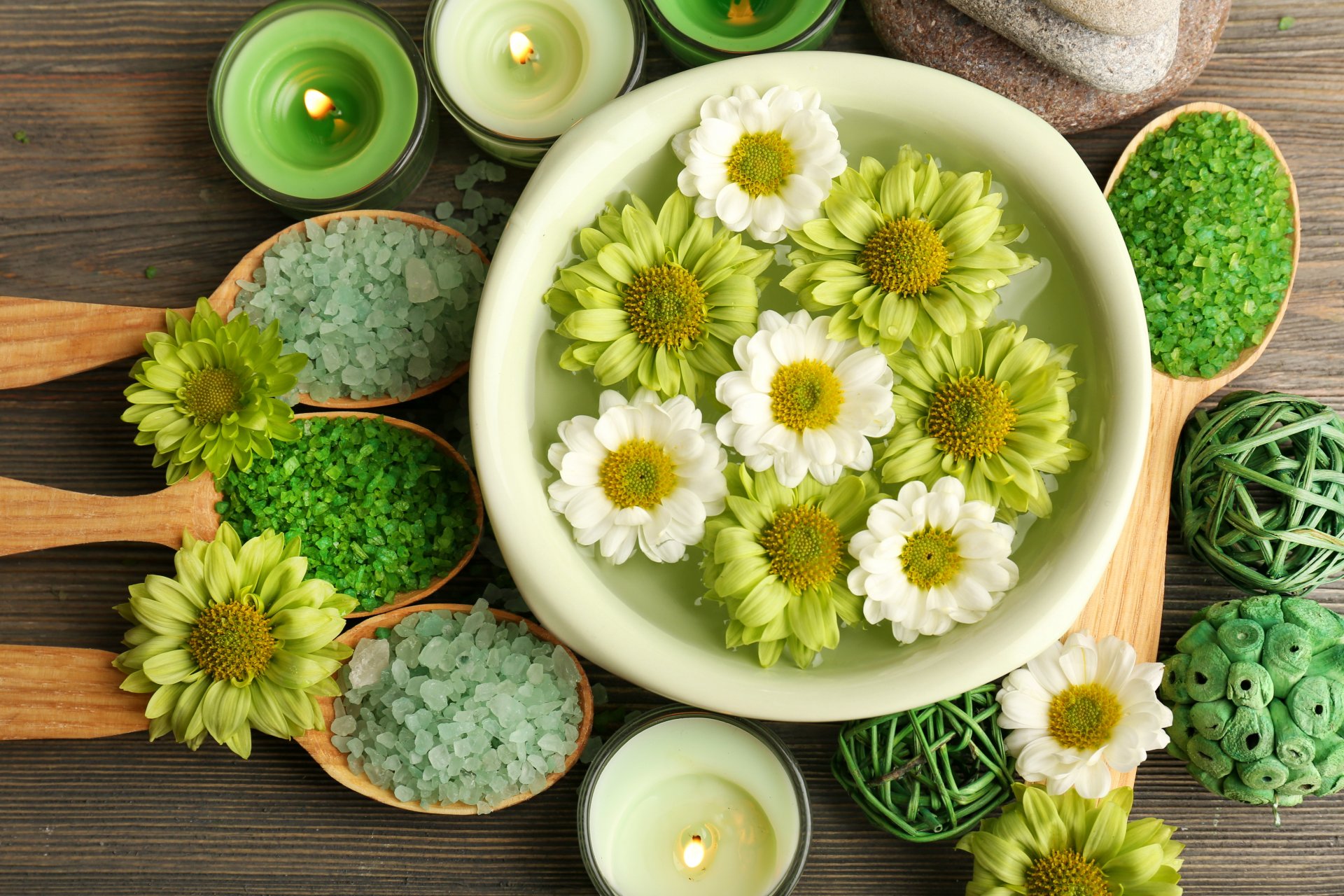 spa naturaleza muerta comercio relajarse sal velas flores