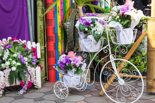 Bicycle Flower Stand Flower Shop Decoration