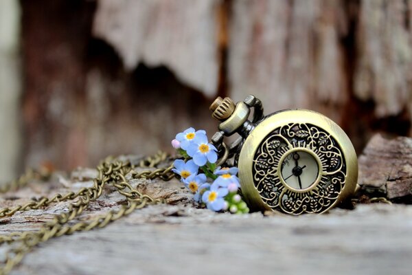 Blue little flowers . Love in the beautiful , bokeh