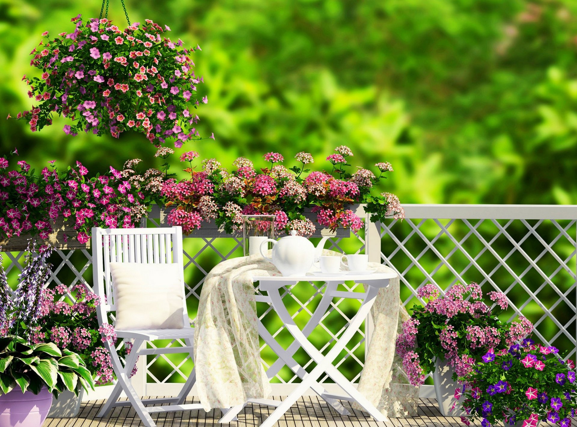 naturaleza hierba flores jardín porche café té