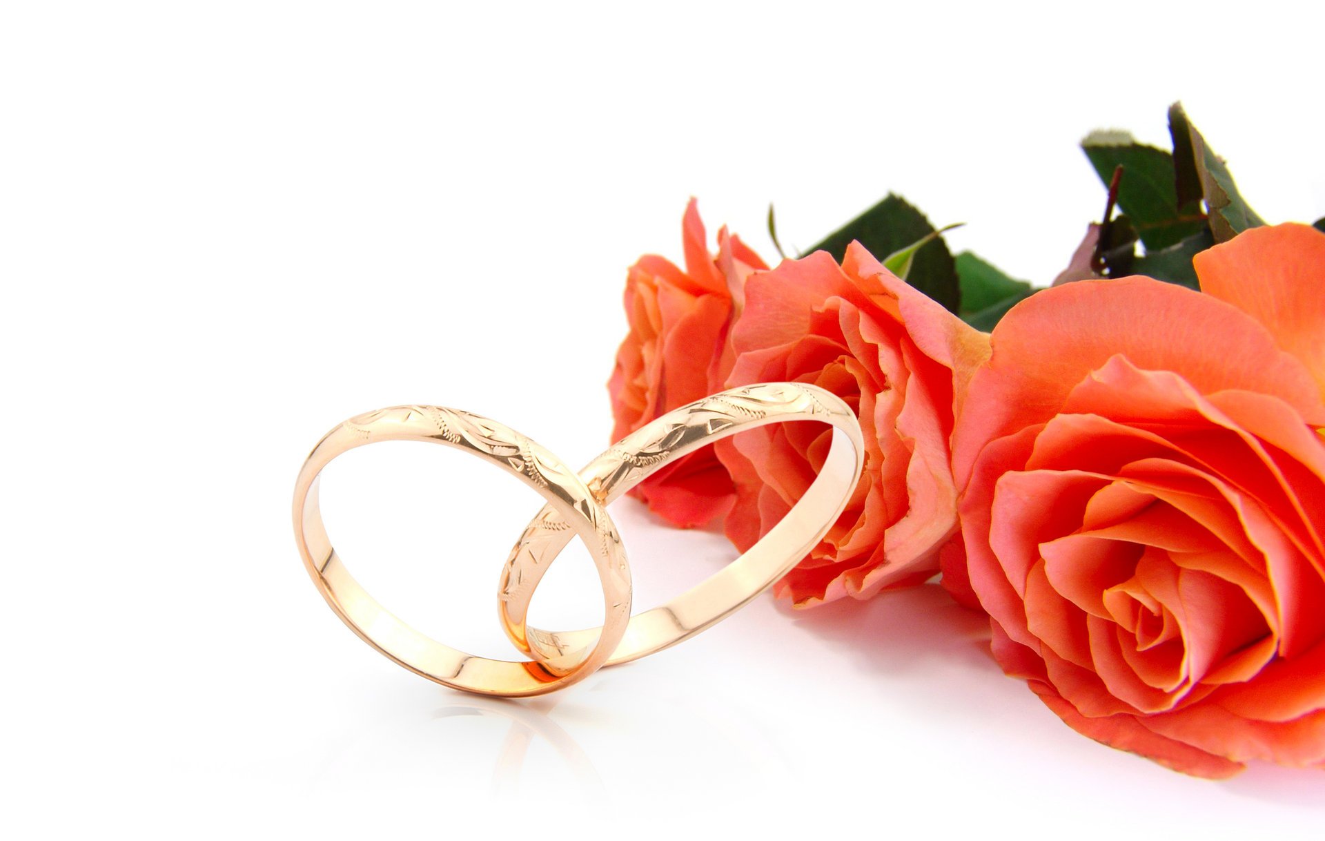 anillos de boda flores rosas